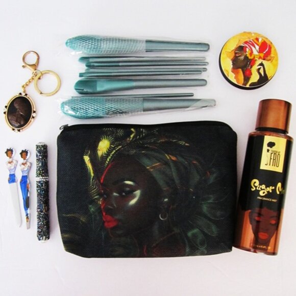 Makeup Bag Gift Box Set with Pardon My Fro Sugar Me - 8.4 fl oz NEW - Picture 2 of 6